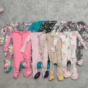 Posh Peanut Footie Bundle of 10. All EUC/GUC
